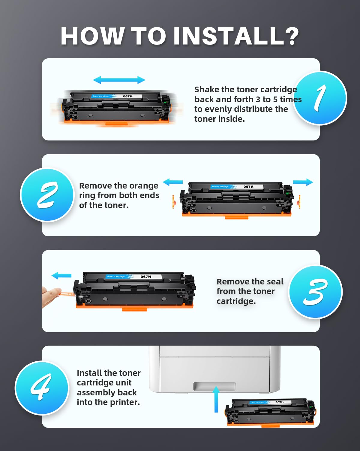 INK4U 067H Toner Canon 067 ile Uyumlu Kartuş 067H Canon LBP633Cdw